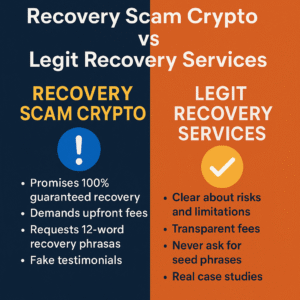 Recovery Scam Crypto vs Legit Recovery Services: A Comparison